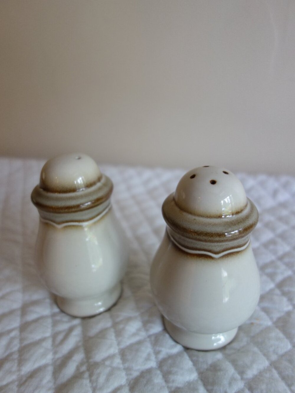 NORITAKE Japan Salt & Pepper Shakers – Tan & Earthtones